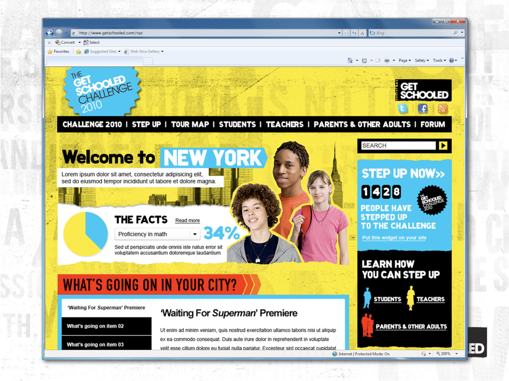 Get Schooled microsites for each city